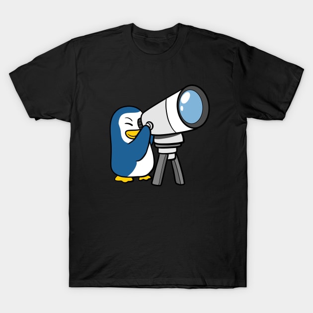 Space Penguin T-Shirt by WildSloths